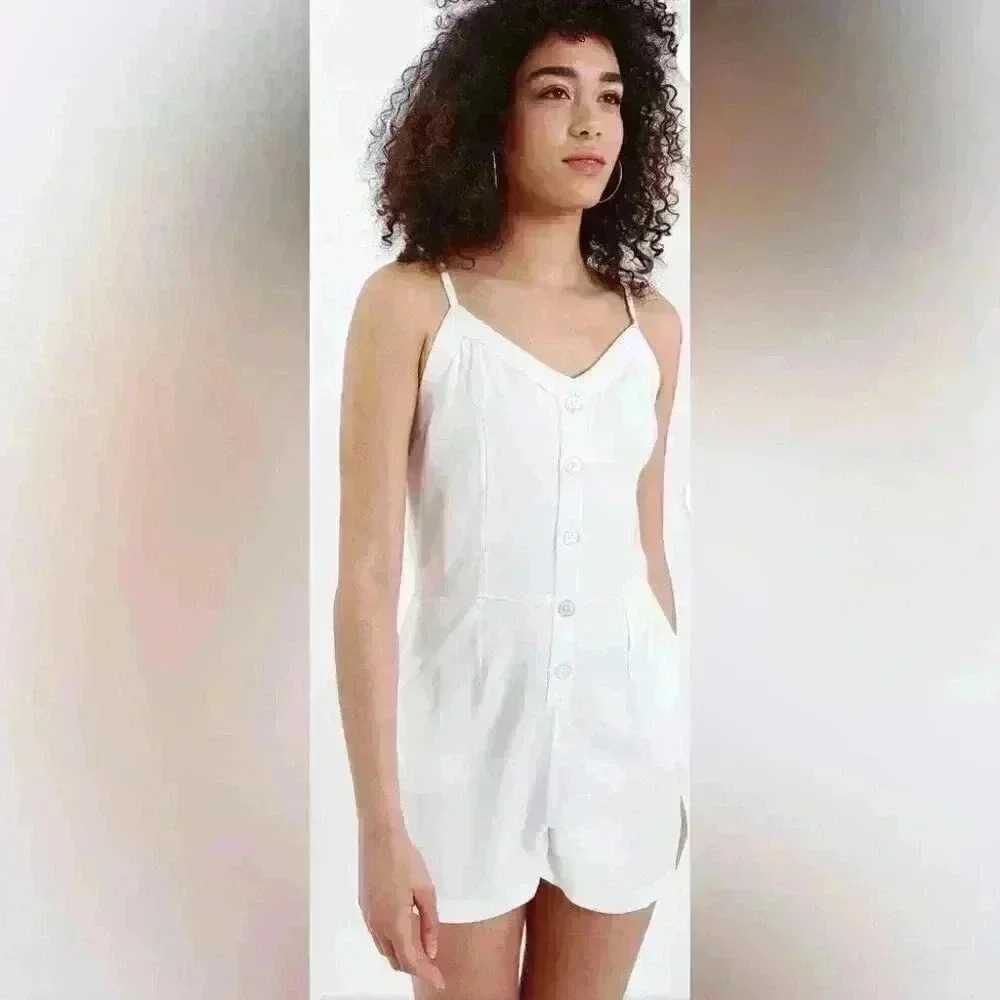 BNWT Pimkie Collection White Summer Jumpsuit Size XS (0) - Picture 1 of 11